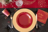 Vorschau: 20 Rote La magie de Noël Sternchen Servietten 33cm