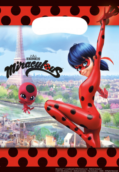 8 Miraculous Ladybug Geschenktüten