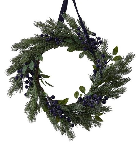 Tannen Kranz mit Schlehdornbeeren 50cm