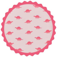 8 Pink Dino Party Eco Pappteller 25cm