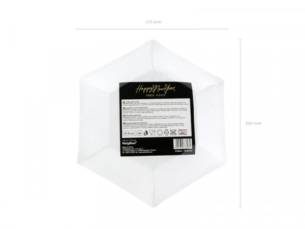 6 Sternenschimmer Pappteller 20cm 4
