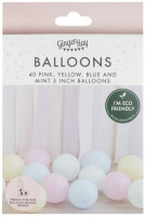 Vorschau: 40 Eco Latexballons Traum in Pastell