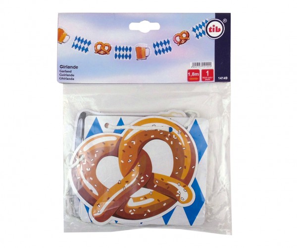 Oktoberfest Brezel Girlande 1,8m