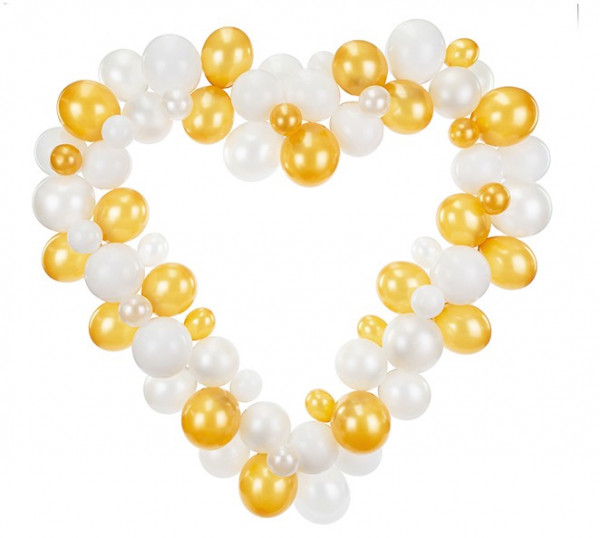 Sinnliche Liebe Herz Ballongirlande gold 1,66 x 1,6m