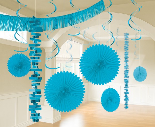 Raumdeko-Set blau 18-teilig