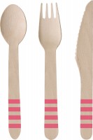 Flamingo Paradise Holzbesteck 24-teilig