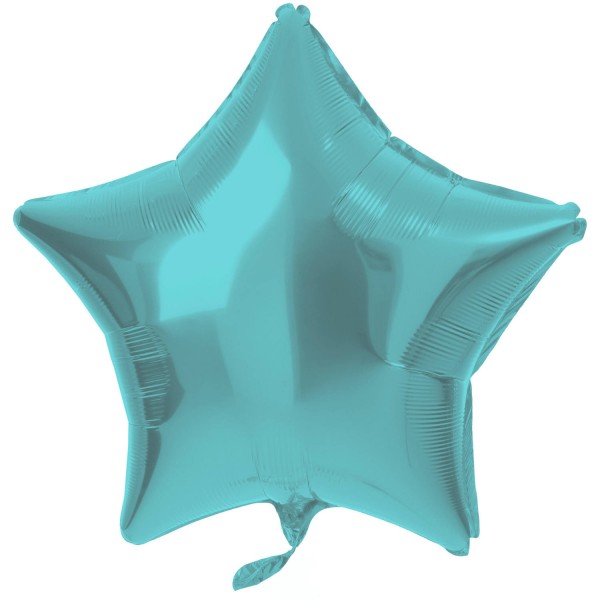 Stern Folienballon Crystal aqua 48cm
