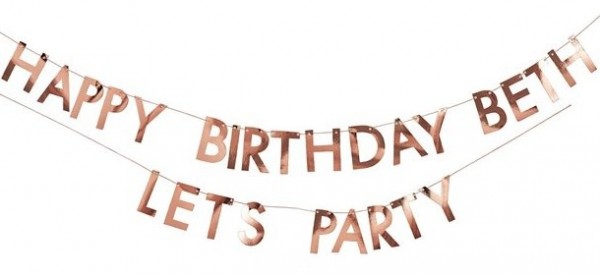 DIY Rosy Birthday Girlande