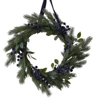 Tannen Kranz mit Schlehdornbeeren 50cm