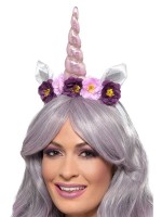 Magischer Einhorn Haarreif mit Blumen
