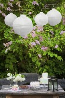 Vorschau: LED Lampion Summer Nights weiß 30cm