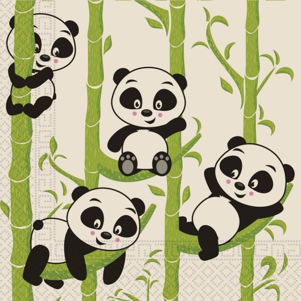 20 Panda Eco Servietten 33cm