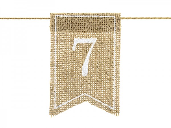 20 Jute Tischnummern Schilder 3