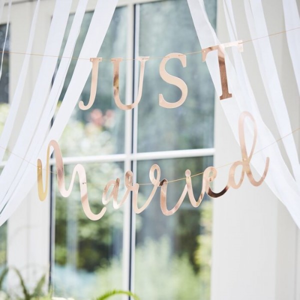 Best Day Just Married Girlande 3m 2