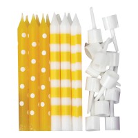 12 Tortenkerzen Birthday Child gelb