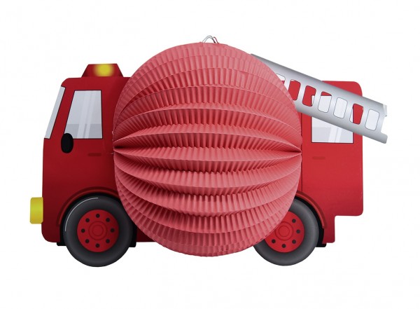 Feuerwehrauto Laterne Firefighter Motiv 20cm