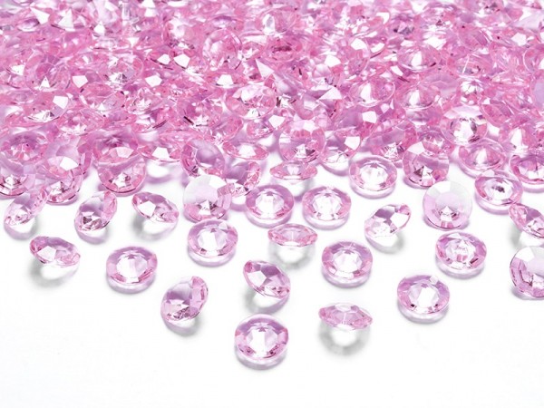 100 Streudeko Diamanten hellrosa