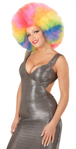 Regenbogen Afro Perücke