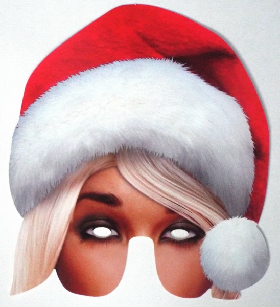 Lady Santa Pappmaske