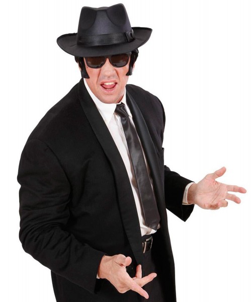 Schwarze Satin Krawatte 4