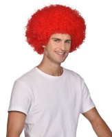 Afro Perücke Carnival rot
