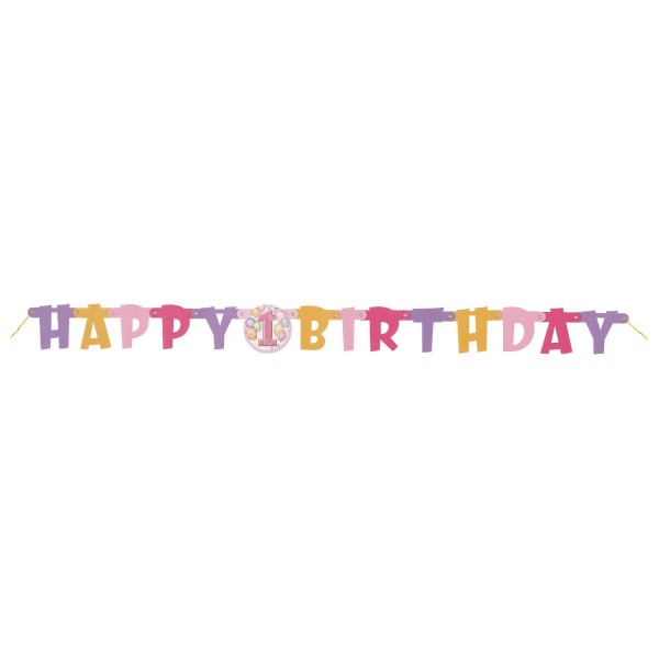 Pink Balloon Birthday Party Girlande
