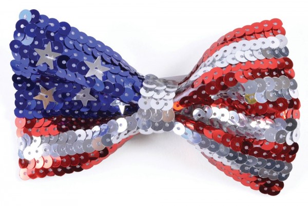 Amerikanische Pailletten Fliege