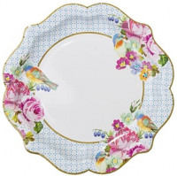 12 Vintage Pappteller in drei Designs 20cm