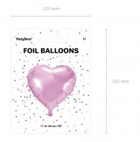 Herzilein Folienballon rosa 45cm