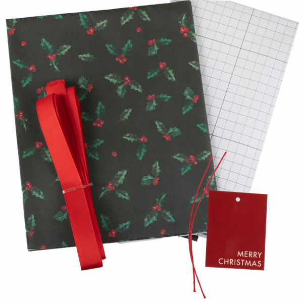 Holly Ilex Eco Geschenkpapier Set