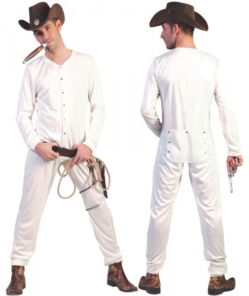 Weißer Overall Für Cowboys Zum Drunterziehen