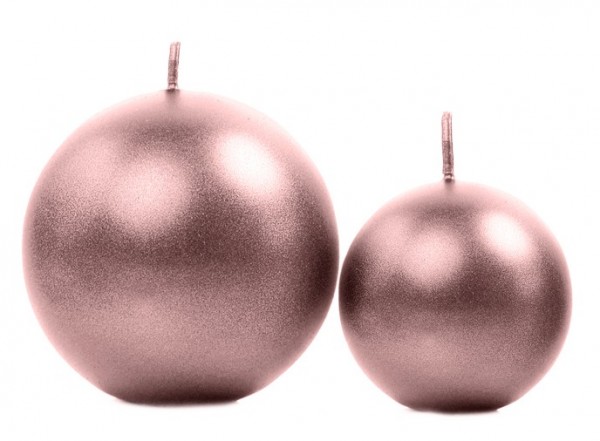 6 Kugelkerzen Torino roségold 8cm 4