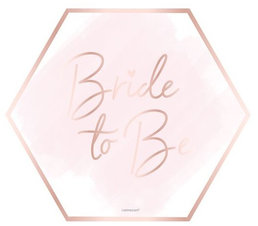 8 Shiny Bachelorette Pappteller 18cm