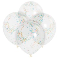 6 Konfetti Luftballons Celebration Bunt