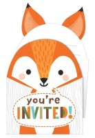 8 Waldtier Einladungskarten