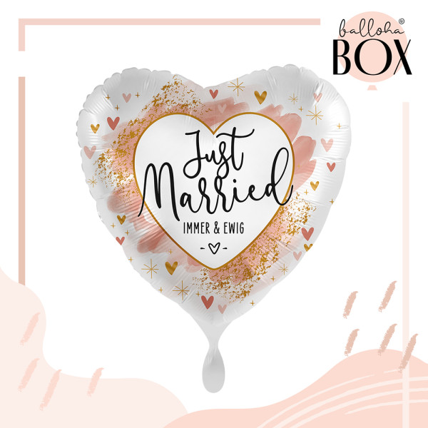 Balloha Geschenkbox DIY Just Married Smooth Watercolour XL