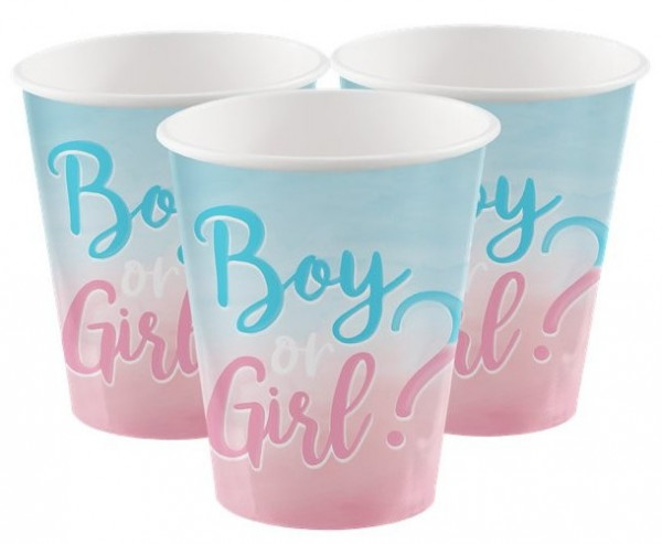 8 Boy or Girl Pappbecher 250ml