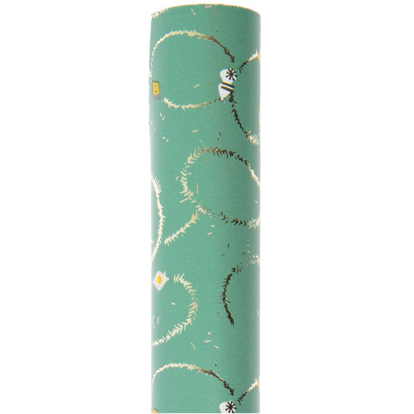 Grünes FSC Geschenkpapier Baumschmuck 2