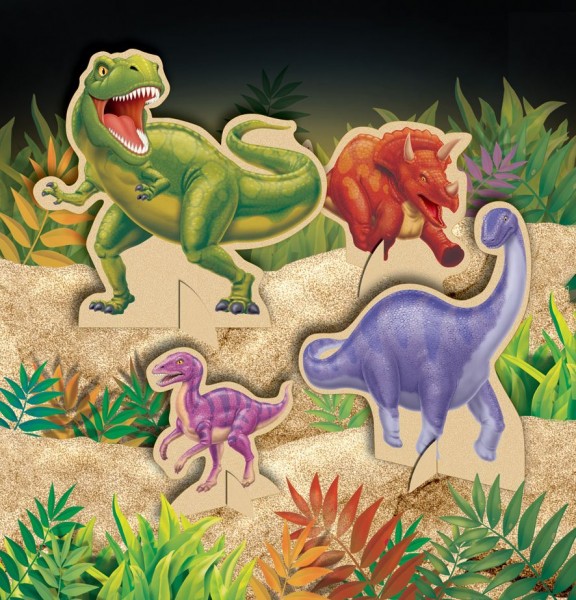 4 Höhlen Dino Aufsteller