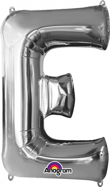 Folienballon Buchstabe E silber 81cm