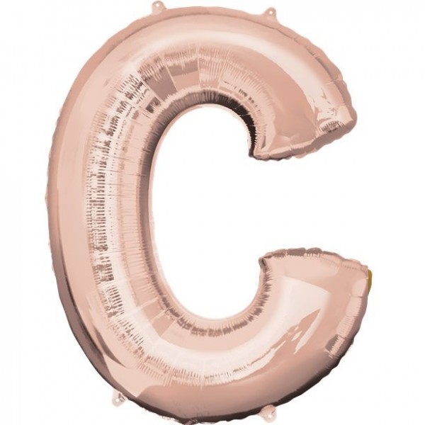 Buchstabe C Folienballon roségold 41cm