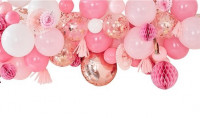 Ballongirlande Deko-Set 94-teilig pink