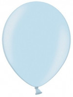 10 Partystar metallic Ballons pastellblau 27cm