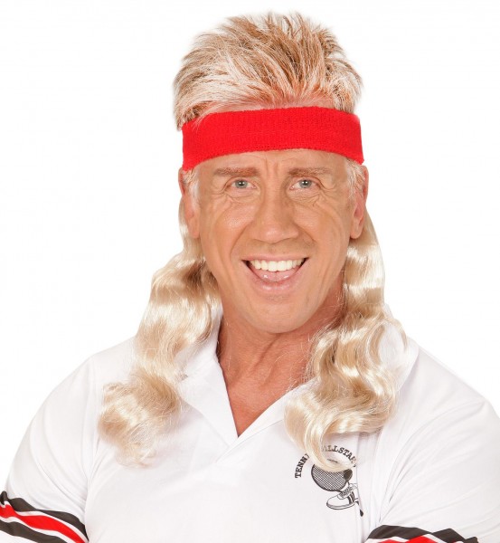Blonde 80er Jahre Perücke Mit Stirnband 2