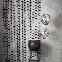 Vorschau: Creepy Castle Fledermaus Vorhang 1,2 x 2m