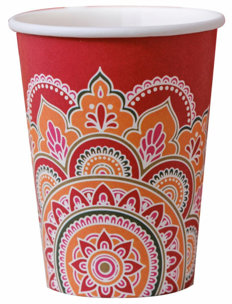 8 Eco Happy Diwali Pappbecher 250ml