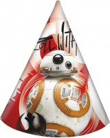 6 Star Wars Last Jedi Partyhüte 16cm