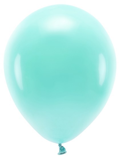 100 Eco Pastell Ballons türkis 30cm