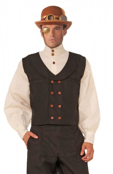 Svart steampunkväst