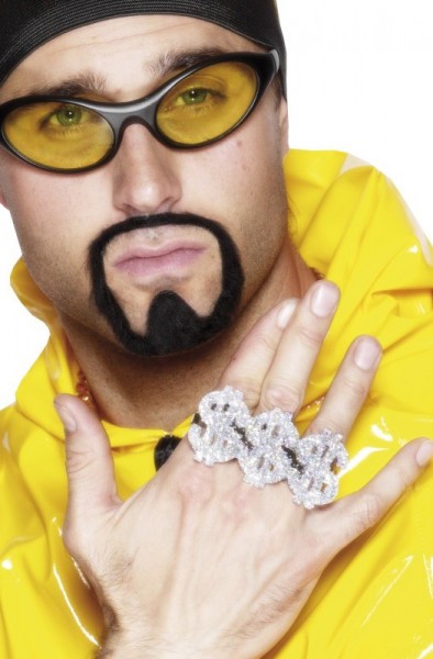 Silberne Rapper Dollar Ringe